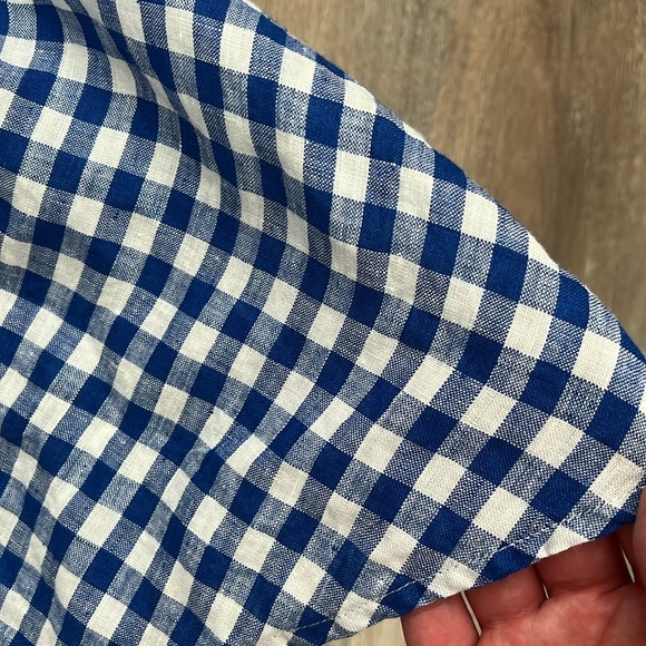 Jcrew blue and white gingham skirt - Picture 3 of 3